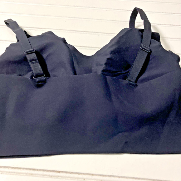 OKKO Black Wireless Bra Bralette with Adjustable Straps Size L Wide Band - Picture 2 of 5